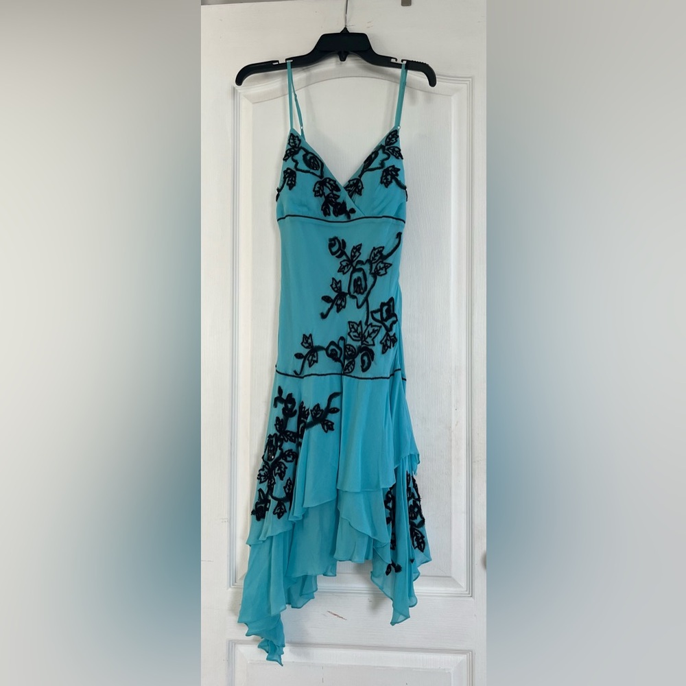 Sue Wong party dress NWT size 2 Aqua color
